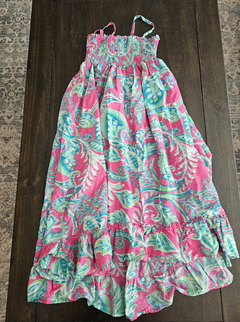 The Children's Place Pink Turquoise Floral Casual Dress